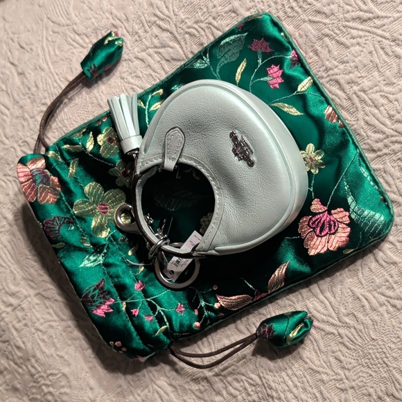 SOLD!!!! Coach Purse Bag Charm Mini Carmen Bag in Pearlilized Smooth Mint - Picture 12 of 13